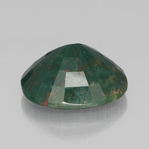 Pierre de sang Vert Tacheté naturelle ovale, 18.51 ct, Opaque