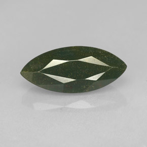 Pierre de sang Vert Tacheté naturelle Marquise, 2.56 ct, Opaque