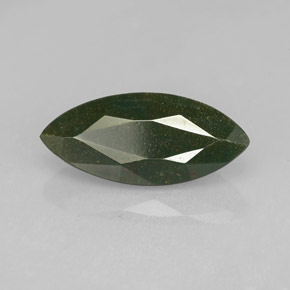 Pierre de sang Vert Tacheté naturelle Marquise, 2.56 ct, Opaque
