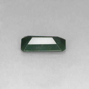 Héliotrope vert naturelle taille émeraude, 2,97 ct, opaque
