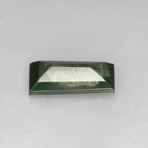 Héliotrope vert naturelle baguette, 3,19 ct, opaque