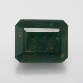 Héliotrope vert naturelle taille émeraude, 11,47 ct, opaque