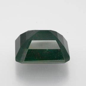 Héliotrope vert naturelle taille émeraude, 11,47 ct, opaque