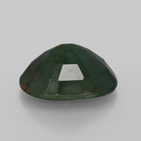 Héliotrope vert naturelle coupe ovale, 9,07 ct, opaque