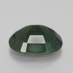 Héliotrope vert naturelle coupe ovale, 10,40 ct, opaque