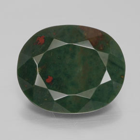 Héliotrope vert naturelle coupe ovale, 10,91 ct, opaque