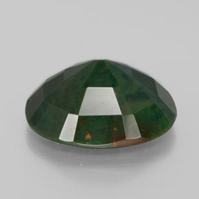 Héliotrope vert naturelle coupe ovale, 10,91 ct, opaque