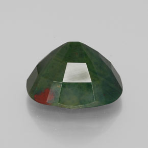 Pierre de sang Vert Tacheté naturelle Coupe coussin, 10.00 ct, Opaque