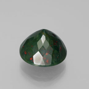Héliotrope vert naturelle coupe roude, 7,44 ct, opaque