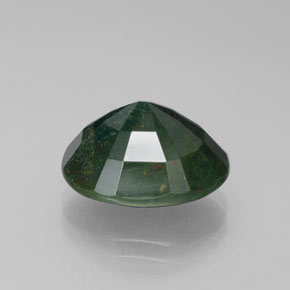 Pierre de sang Vert Tacheté naturelle Coupe ovale, 7.12 ct, Opaque