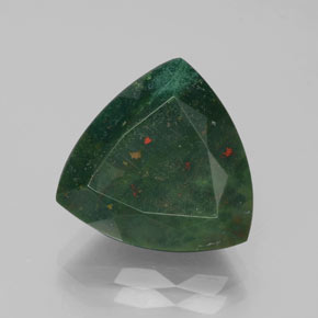 Héliotrope vert naturelle trillion, 7,92 ct, opaque