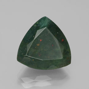 Héliotrope vert naturelle trillion, 7,92 ct, opaque