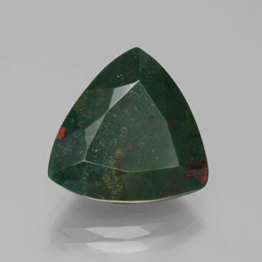 Héliotrope vert naturelle trillion, 7,45 ct, opaque
