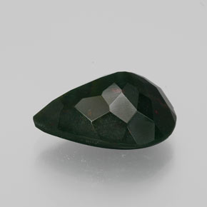 Pierre de sang Vert Tacheté naturelle En forme de poire, 8.47 ct, Opaque