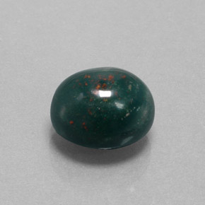 Pierre de sang Vert Tacheté naturelle Coupe ovale, 8.70 ct, Opaque