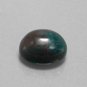 Héliotrope vert naturelle coupe ovale, 8,92 ct, opaque