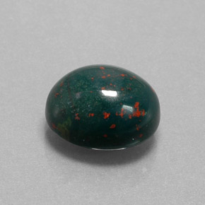 Héliotrope vert naturelle coupe ovale, 9,64 ct, opaque