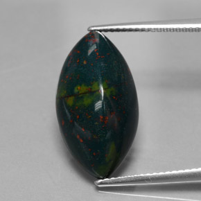 Héliotrope vert naturelle marquise, 11,82 ct, opaque