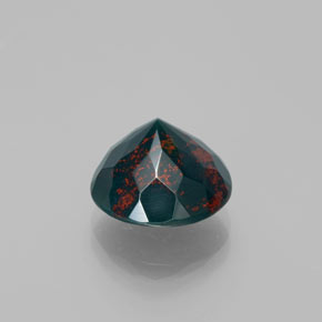 Héliotrope vert naturelle coupe roude, 5,39 ct, opaque