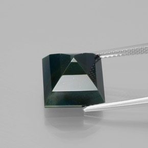 Pierre de sang Vert Tacheté naturelle Carré, 7.72 ct, Opaque