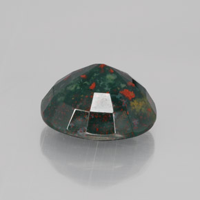 Héliotrope vert naturelle coupe ovale, 6,44 ct, opaque