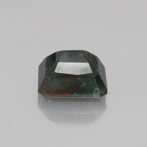 Héliotrope vert naturelle taille émeraude, 5,06 ct, opaque