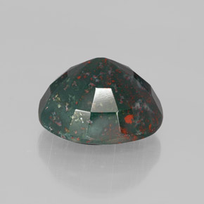 Héliotrope vert naturelle coupe ovale, 9,59 ct, opaque