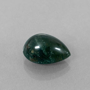Héliotrope vert naturelle en forme de poire, 2,83 ct, opaque
