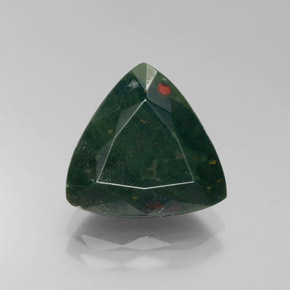 Héliotrope vert naturelle trillion, 4,49 ct, opaque