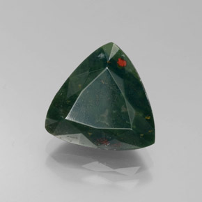 Héliotrope vert naturelle trillion, 4,49 ct, opaque