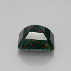Héliotrope vert naturelle taille émeraude, 6,36 ct, opaque