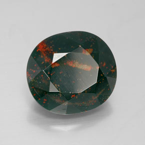 Pierre de sang Vert naturelle Coupe ovale, 9.92 ct, Opaque