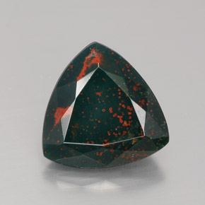 Héliotrope vert naturelle trillion, 4,76 ct, opaque