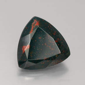 Héliotrope vert naturelle trillion, 4,76 ct, opaque