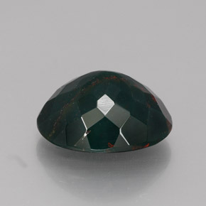 Héliotrope vert naturelle coupe ovale, 5,78 ct, opaque