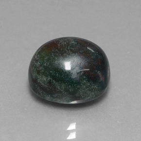 Héliotrope vert naturelle coupe ovale, 8,25 ct, opaque