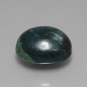 Héliotrope vert naturelle coupe ovale, 13,33 ct, opaque