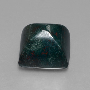 Héliotrope vert naturelle carré, 11,03 ct, opaque