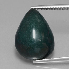Héliotrope vert naturelle en forme de poire, 10,09 ct, opaque