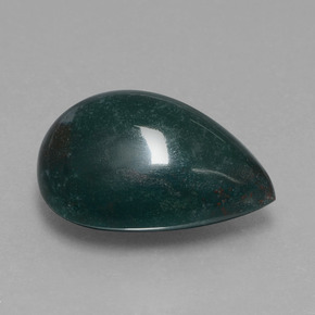 Héliotrope vert naturelle en forme de poire, 10,09 ct, opaque