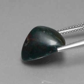 Héliotrope vert naturelle trillion, 7,39 ct, opaque