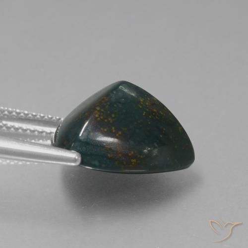 Pierre de sang Multicolore naturelle Trillion, 10.08 ct, Opaque