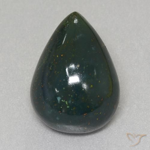 12.50ct Naturel Multicolore Pierre de sang, En forme de poire, Opaque