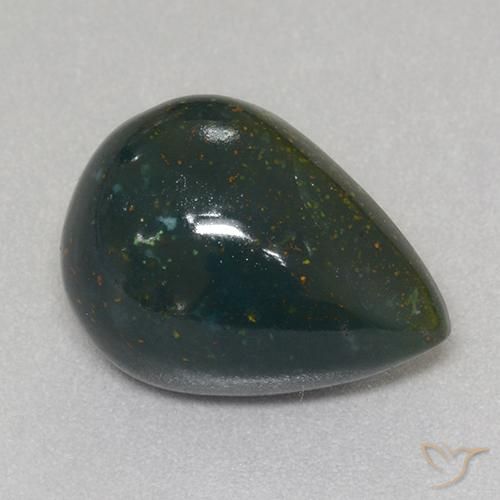 Pierre de sang Multicolore naturelle En forme de poire, 12.50 ct, Opaque