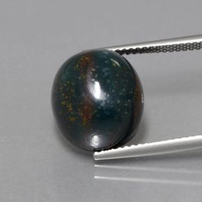Héliotrope vert naturelle coupe ovale, 10,68 ct, opaque