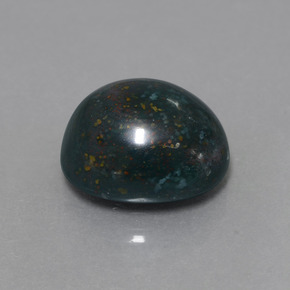 Pierre de sang Vert foncé naturelle Coupe ovale, 11.49 ct, Opaque