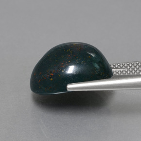 Pierre de sang Vert foncé naturelle Coupe ovale, 11.49 ct, Opaque