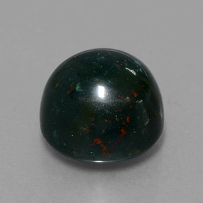 Héliotrope vert naturelle coupe roude, 8,14 ct, opaque