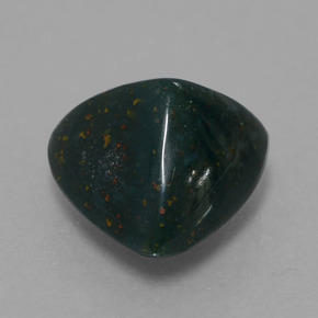 Pierre de sang Vert multicolore naturelle Trillion, 7.42 ct, Opaque