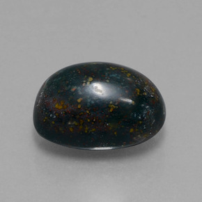 Héliotrope vert naturelle coupe ovale, 8,99 ct, opaque